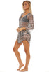 V-NECK BELL SLEEVE TUNIC - ANIMAL PRINT